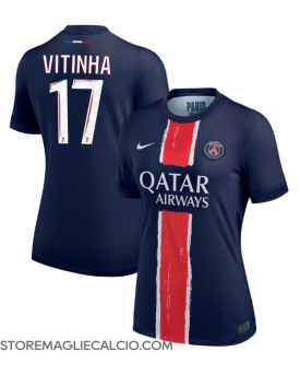 Paris Saint-Germain Vitinha #17 Maglia Gara Casa Repliche 2024-25 Donna